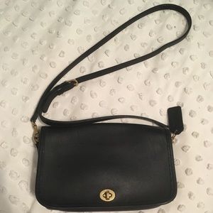 Vintage Coach Purse- Black Leather